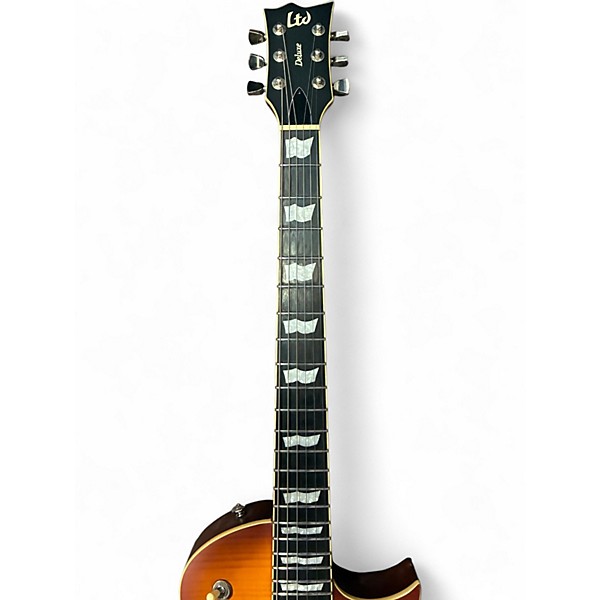 Used ESP LTD EC1000T Honey Burst SATIN Solid Body Electric Guitar