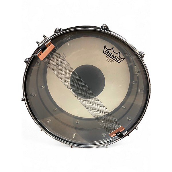 Used SJC Drums 14in Nickel Over Brass Snare Nickel Drum