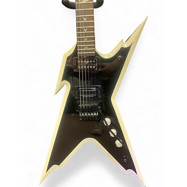 Used Dean Razorback V 255 Black and Silver Solid Body Electric Guitar