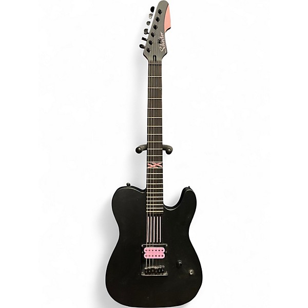 Used Schecter Guitar Research Machine Gun Kelly PT Satin Black Solid Body Electric Guitar