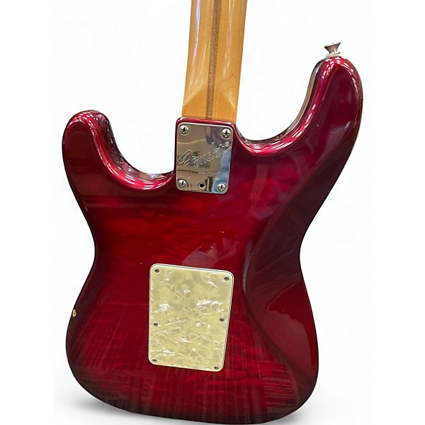 Vintage 1997 Fender American Ultra Stratocaster HSS Metallic Candy Red Burst Solid Body Electric Guitar