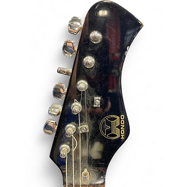 Used Hondo H76 Black Solid Body Electric Guitar