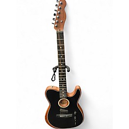 Used Fender American Acoustasonic Telecaster BLACK Acoustic Electric Guitar