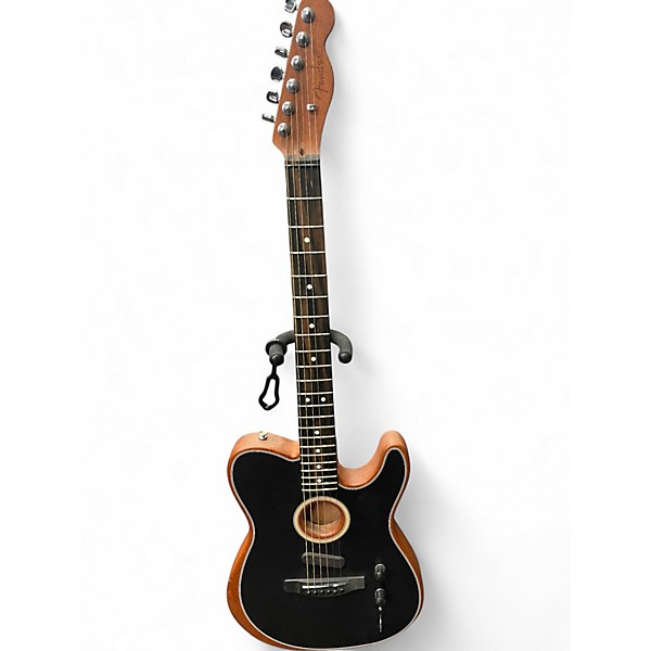 Used Fender American Acoustasonic Telecaster BLACK Acoustic Electric Guitar