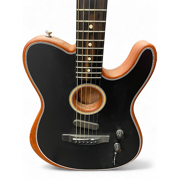 Used Fender American Acoustasonic Telecaster BLACK Acoustic Electric Guitar