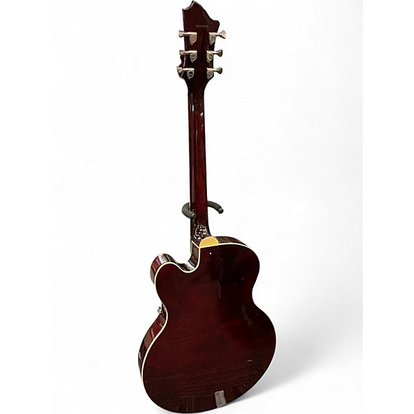 Used Hagstrom HJ800 Jazz Wine Red Hollow Body Electric Guitar