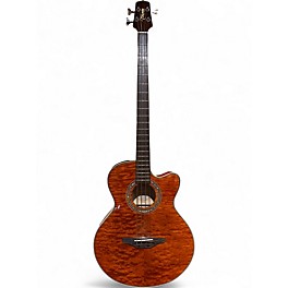 Used Takamine EG512CGAMQ Trans Orange Acoustic Bass Guitar