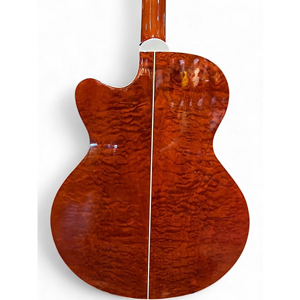Used Takamine EG512CGAMQ Trans Orange Acoustic Bass Guitar
