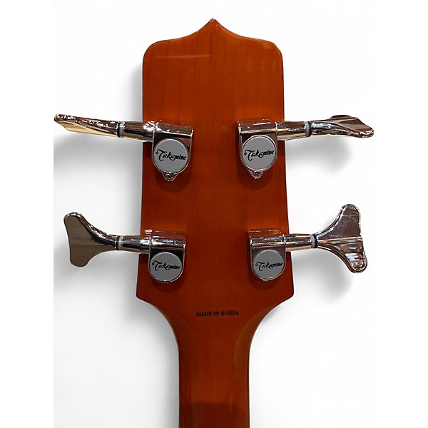 Used Takamine EG512CGAMQ Trans Orange Acoustic Bass Guitar