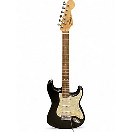 Used Squier Standard Stratocaster Black Solid Body Electric Guitar