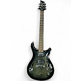 Used Harley Benton CST24 Trans Black Hollow Body Electric Guitar