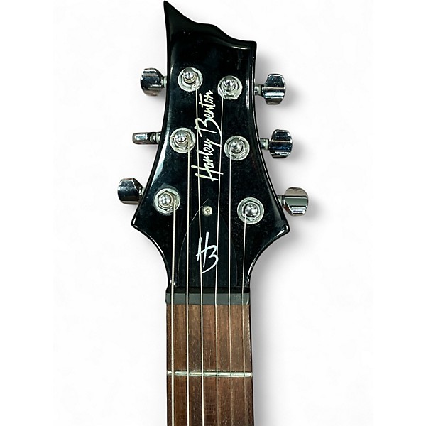 Used Harley Benton CST24 Trans Black Hollow Body Electric Guitar