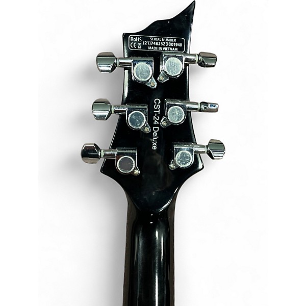 Used Harley Benton CST24 Trans Black Hollow Body Electric Guitar