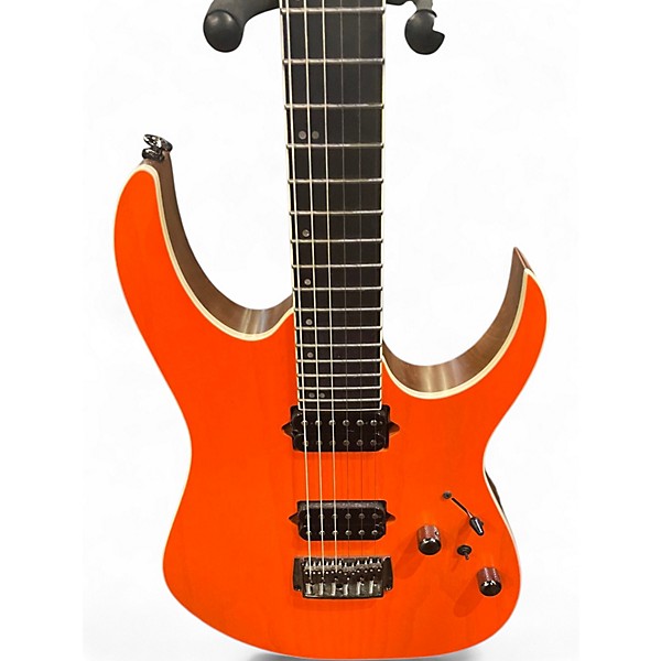 Used Ibanez RGR5221 prestige series Orange Solid Body Electric Guitar