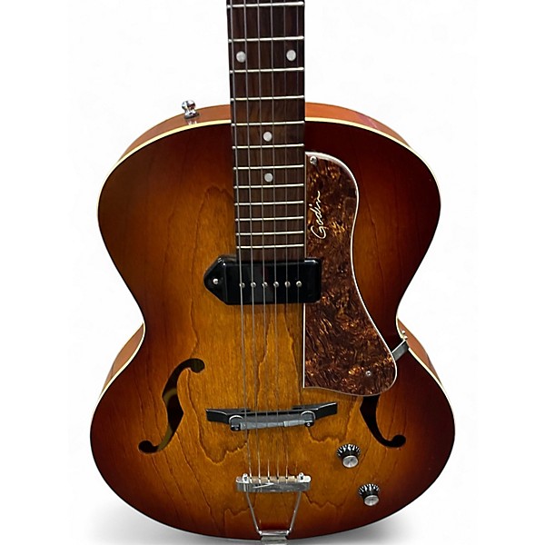 Used Godin 5th Avenue Kingpin P90 Cognac Burst Hollow Body Electric Guitar