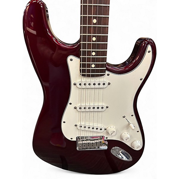 Vintage 1991 Fender Standard Stratocaster plum Solid Body Electric Guitar