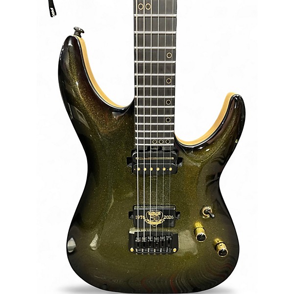 Used Schecter Guitar Research C1 50TH GOLD BURST Solid Body Electric Guitar