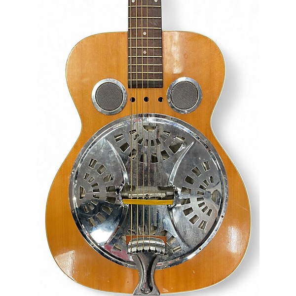 Used Kent Round Neck Resonator Natural Resonator Guitar