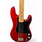 Used Fender Precision Bass Chrome Red Electric Bass Guitar