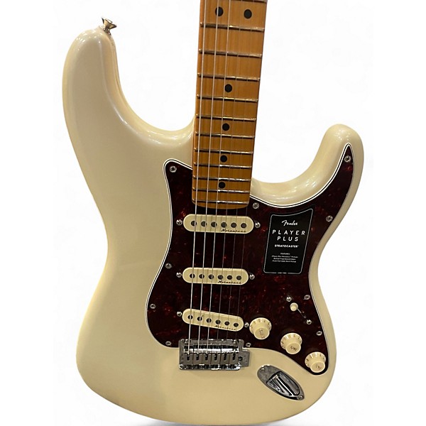 Used 2024 Fender Player Plus Stratocaster Olympic Pearl Solid Body Electric Guitar