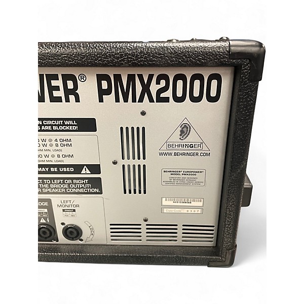 Used Behringer EUROPOWER PMX2000 Powered Mixer