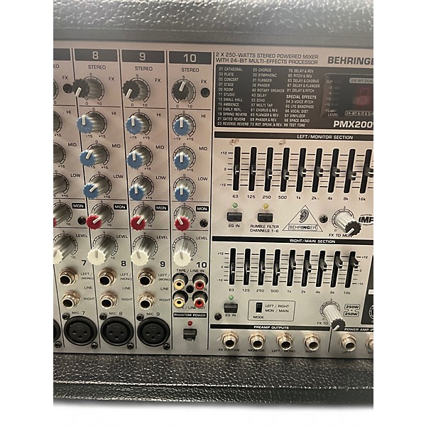 Used Behringer EUROPOWER PMX2000 Powered Mixer