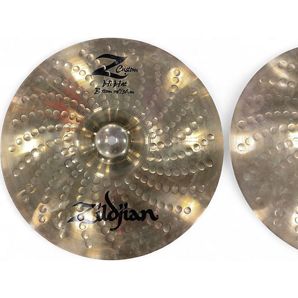 Used Zildjian 14in Z Custom Hi Hat Pair Cymbal