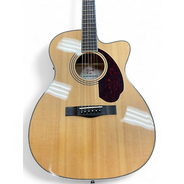 Used Fender Paramount PM-3 Natural Acoustic Electric Guitar