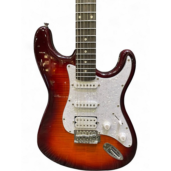 Used Washburn SDFSB Deluxe Flame Solid Body Electric Guitar