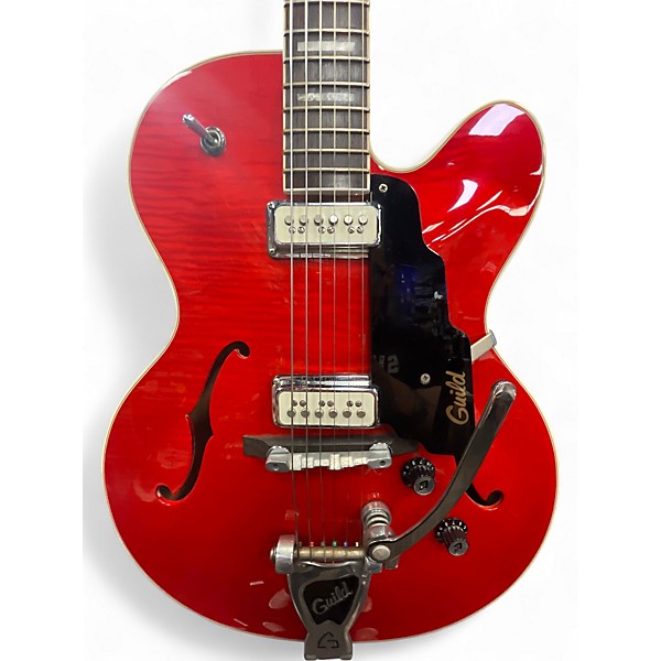 Used Guild X-160 ROCKABILLY Tennessee Orange Hollow Body Electric Guitar