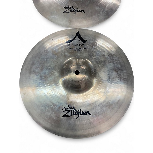 Used Zildjian 13in A Custom Hi Hat Pair Cymbal