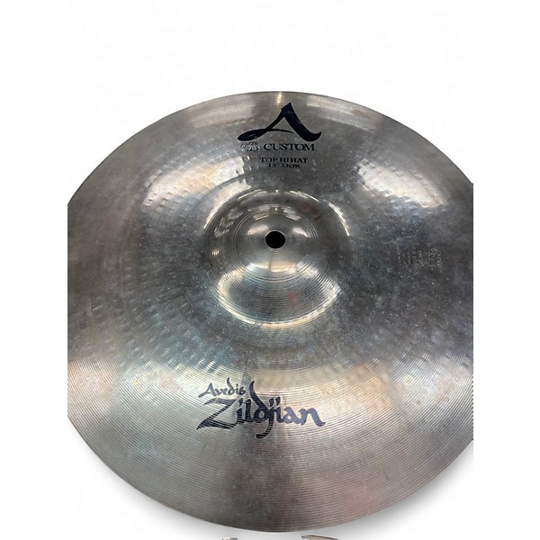 Used Zildjian 13in A Custom Hi Hat Pair Cymbal