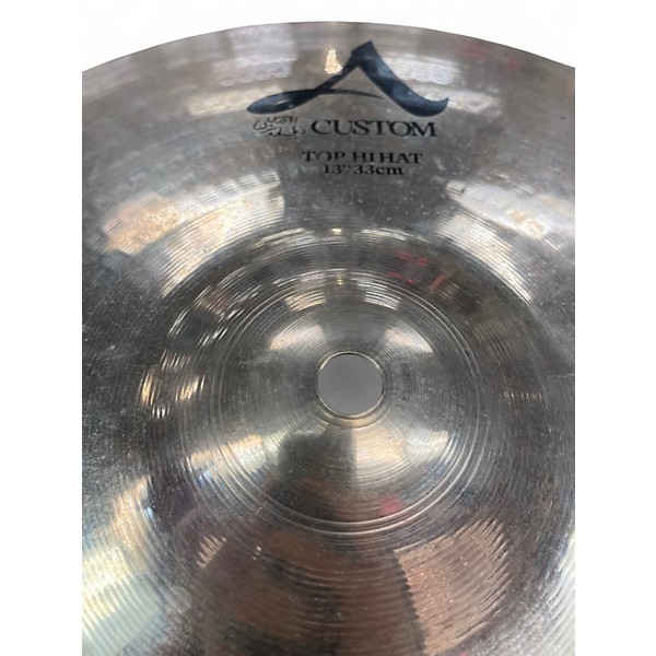 Used Zildjian 13in A Custom Hi Hat Pair Cymbal