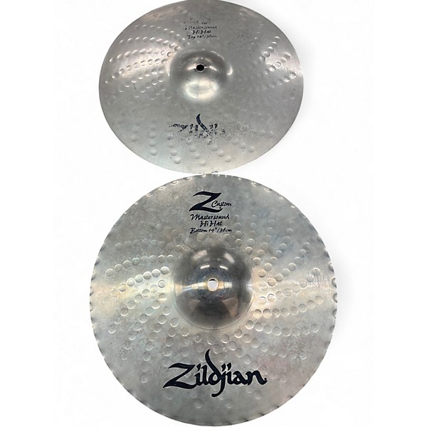 Used Zildjian 14in Z CUSTOM MASTERSOUND HI HAT PAIR Cymbal