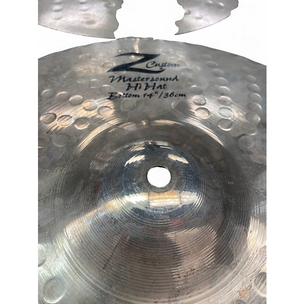 Used Zildjian 14in Z CUSTOM MASTERSOUND HI HAT PAIR Cymbal