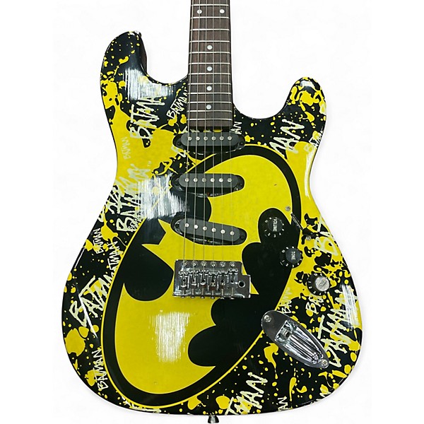 Used Miscellaneous Batman S style BLACK AND YELLOW Solid Body Electric Guitar