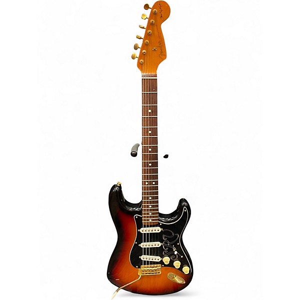Vintage 1997 Fender Stevie Ray Vaughn Stratocaster 3 Color Sunburst Solid Body Electric Guitar