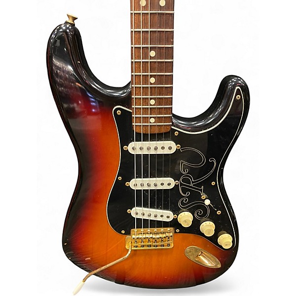Vintage 1997 Fender Stevie Ray Vaughn Stratocaster 3 Color Sunburst Solid Body Electric Guitar