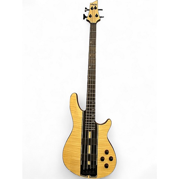 Used Schecter Guitar Research C4 GT 4 String Natural Electric Bass Guitar
