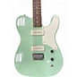 Used Squier Paranormal Baritone Cabronita Telecaster Surf Green Solid Body Electric Guitar