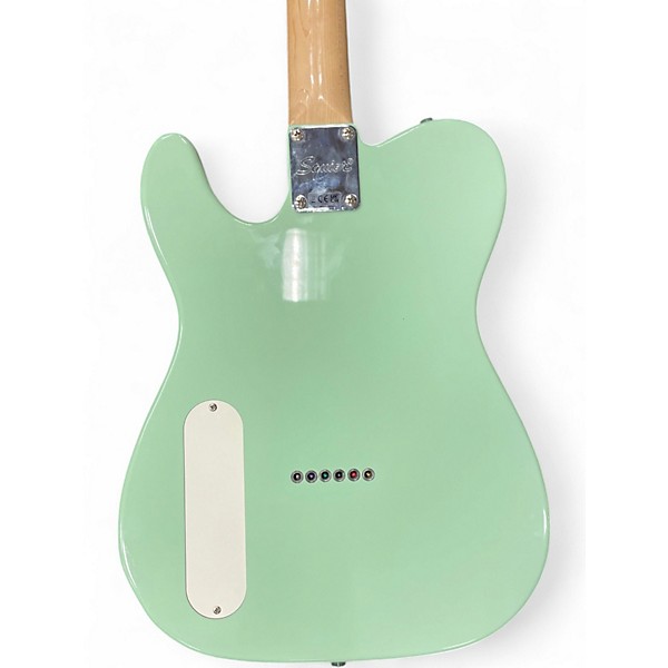 Used Squier Paranormal Baritone Cabronita Telecaster Surf Green Solid Body Electric Guitar