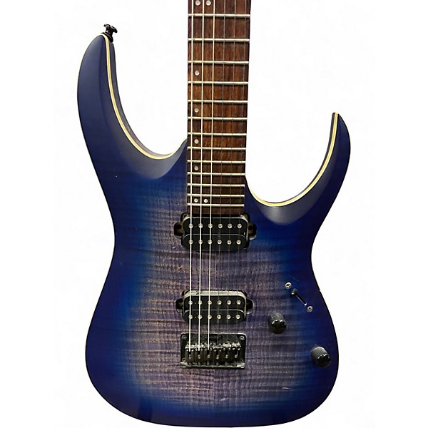 Used Ibanez RGA42FM Blue Lagoon Burst Solid Body Electric Guitar