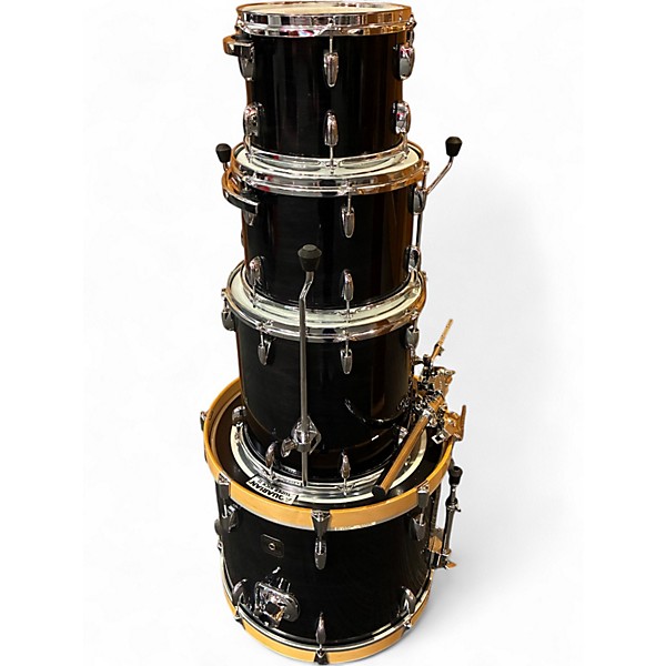 Used Gretsch Drums 4 Piece Renown Black Drum Kit