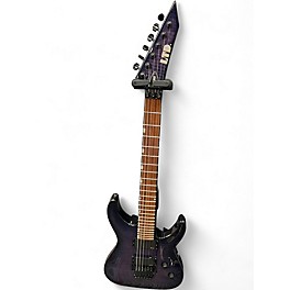 Used ESP LTD MH350FR Trans Purple Burst Solid Body Electric Guitar