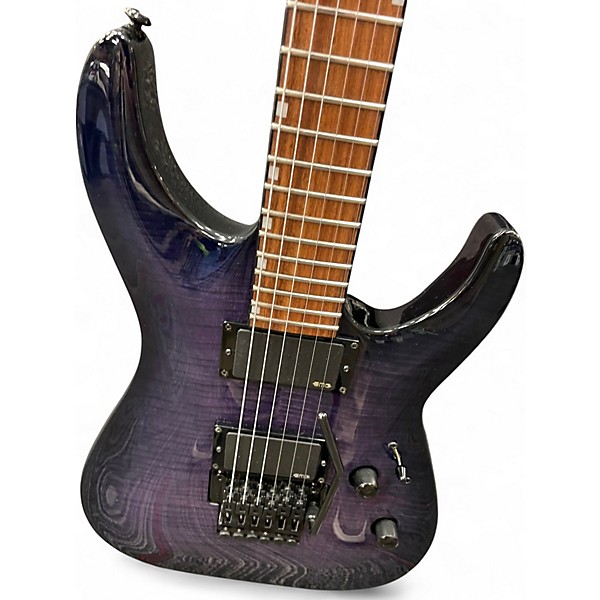 Used ESP LTD MH350FR Trans Purple Burst Solid Body Electric Guitar