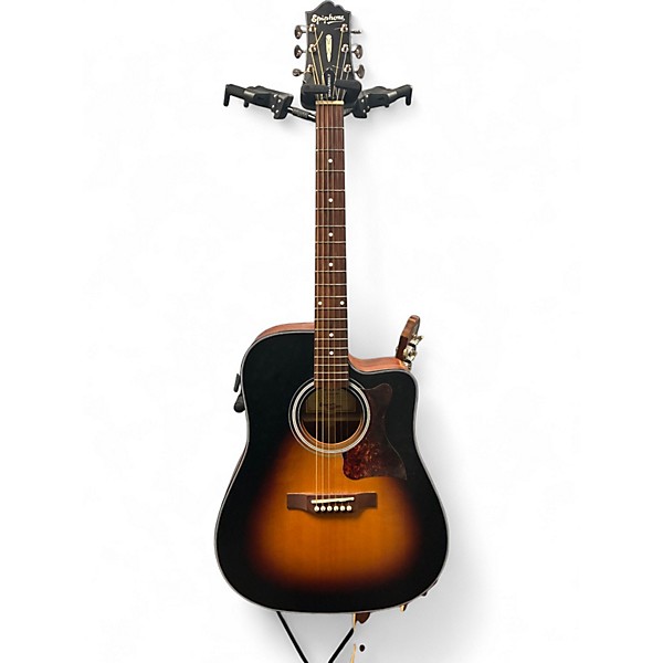 Used Epiphone Masterbuilt DR400 MCE VSS 3 Color Sunburst Acoustic Guitar