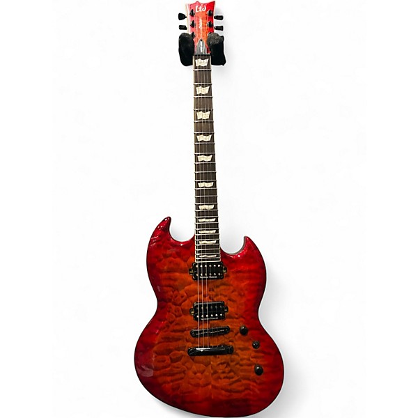 Used ESP LTD Viper 1000 Deluxe Tiger Eye Solid Body Electric Guitar
