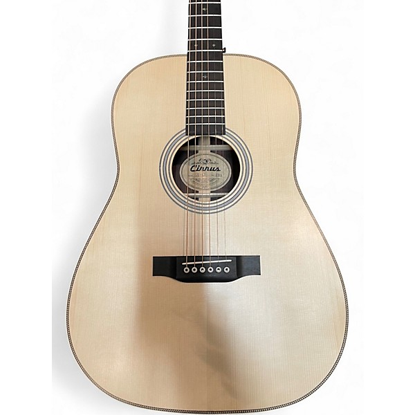 Used Cirrus CD12 Dreadnought Natural Acoustic Electric Guitar