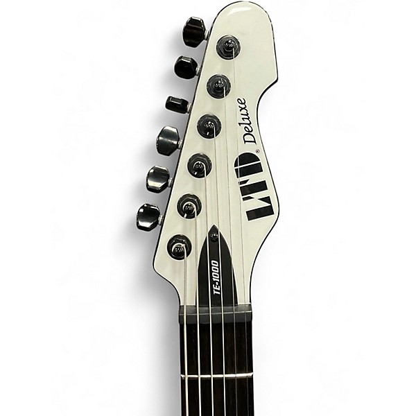 Used ESP LTD Deluxe TE1000 White Solid Body Electric Guitar
