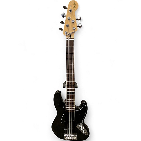 Used Squier AFFINITY JAZZ BASS VI Metallic Black Electric Bass Guitar